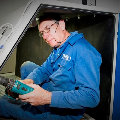 Phibo technician carrying out maintenance