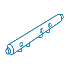 Drawing of a compressed air distributor