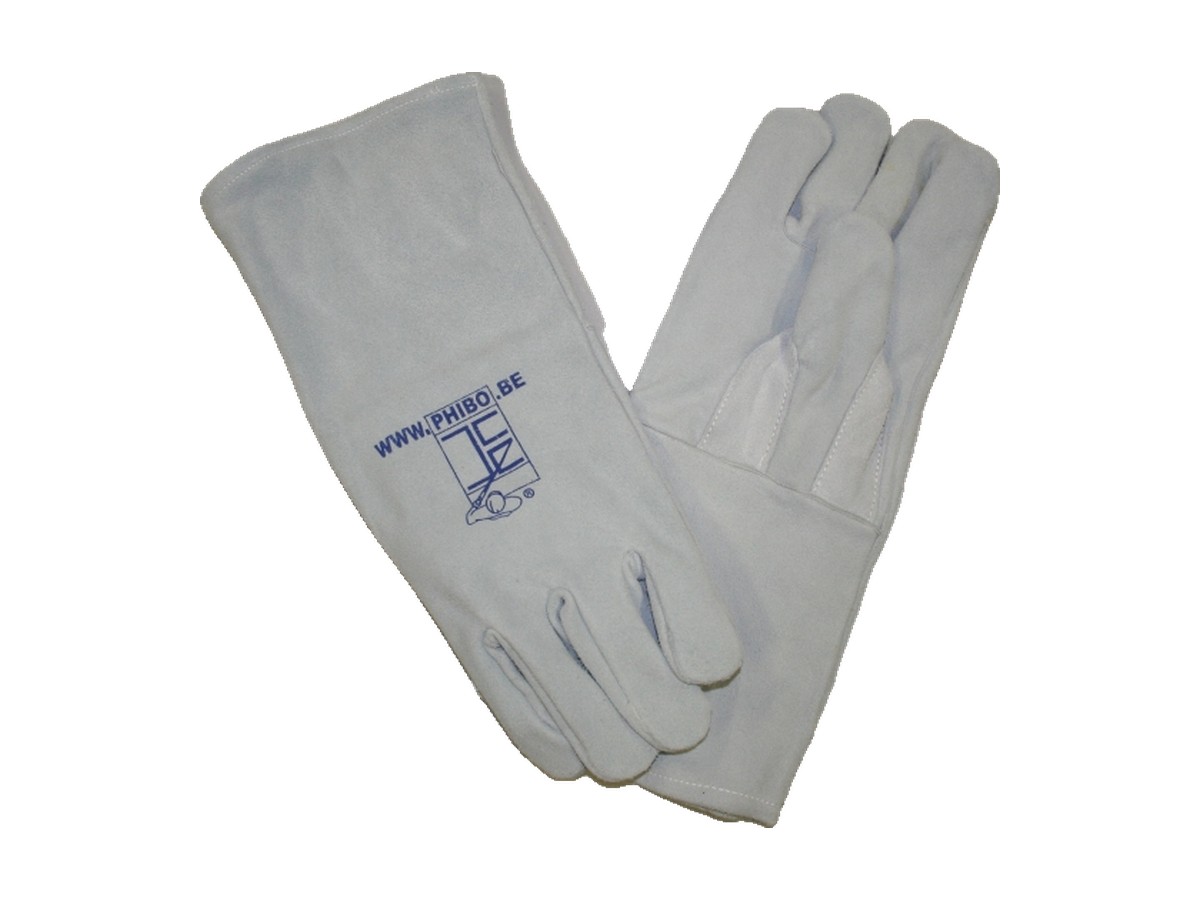 Leather blasting gloves