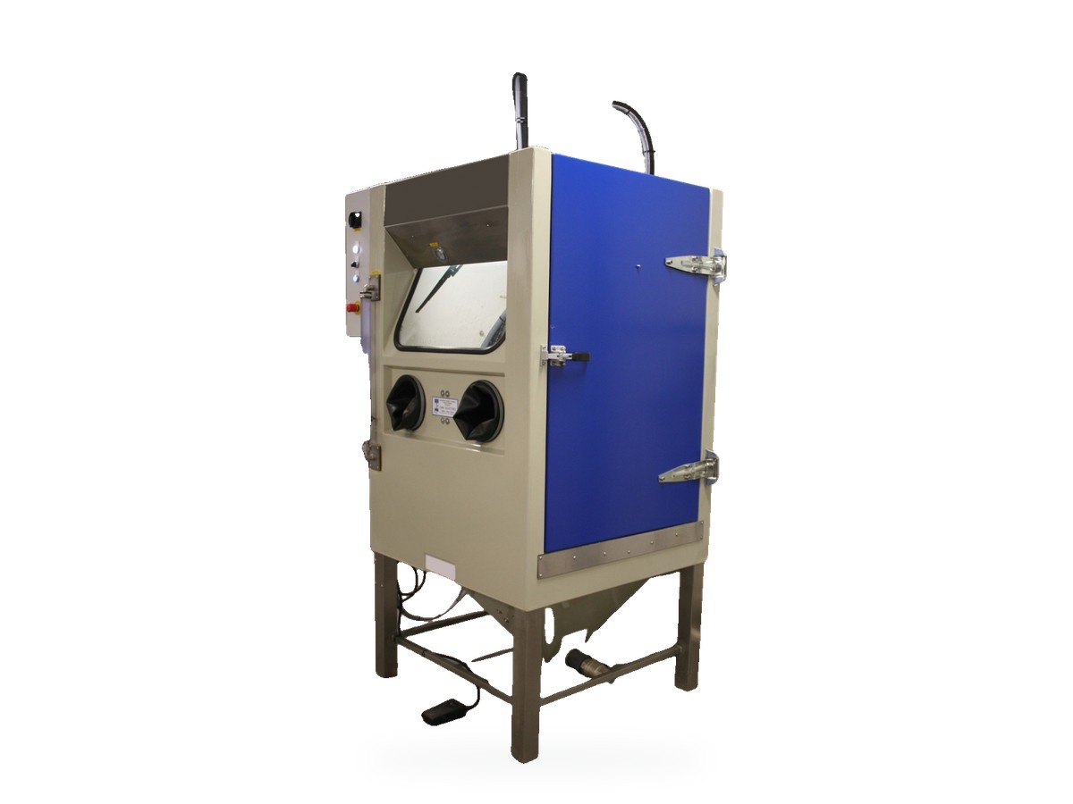 Cabina de granallado húmedo tipo Vapormaster 1010, vista lateral