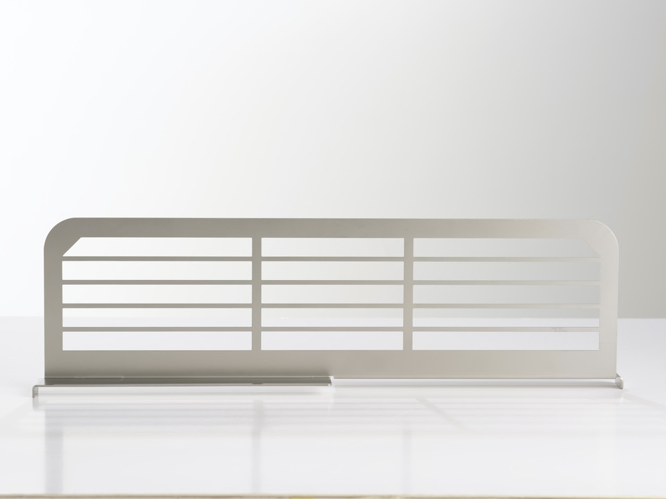 Grate made of stainless steel slats