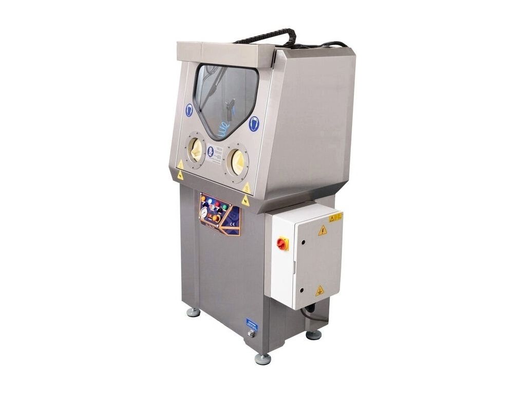 Cabina di lavaggio ad alta pressione C800 in acciaio inox con finestra di ispezione, vista frontale