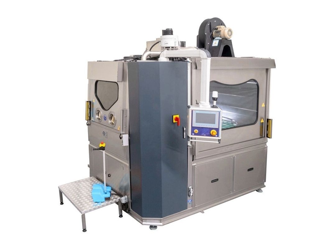 Machine de lavage multiprocédés en acier inoxydable avec hublot et panneau de commande