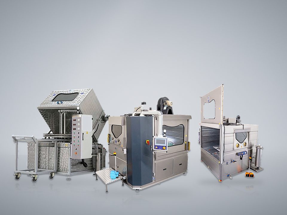 Drie multiproces was-, spoel- en droogmachines van Phibo