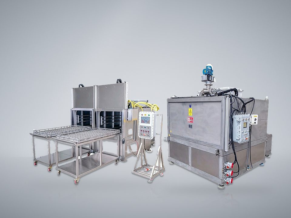 Twee solventgebaseerde reinigingsmachines van Phibo